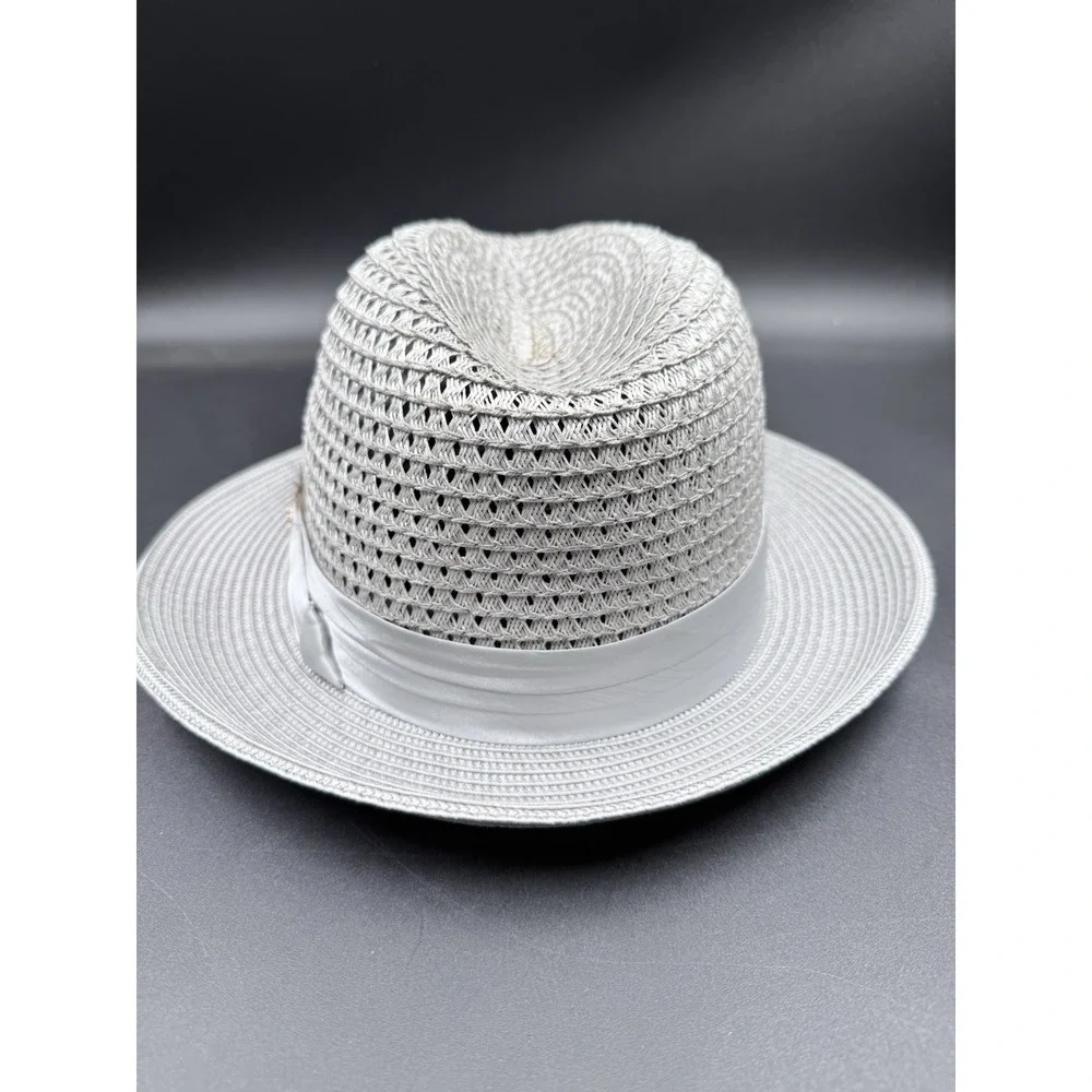 Bruno Capelo Men's Fedora Size Large Antonio Collection Straw Hat